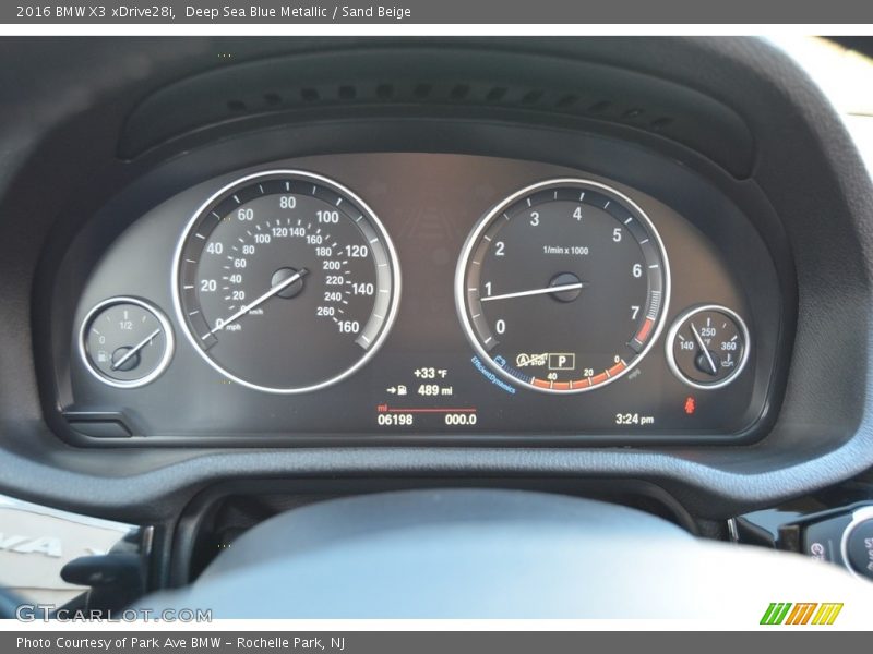 Deep Sea Blue Metallic / Sand Beige 2016 BMW X3 xDrive28i