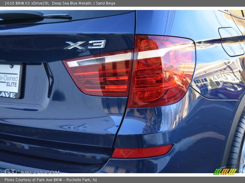 Deep Sea Blue Metallic / Sand Beige 2016 BMW X3 xDrive28i