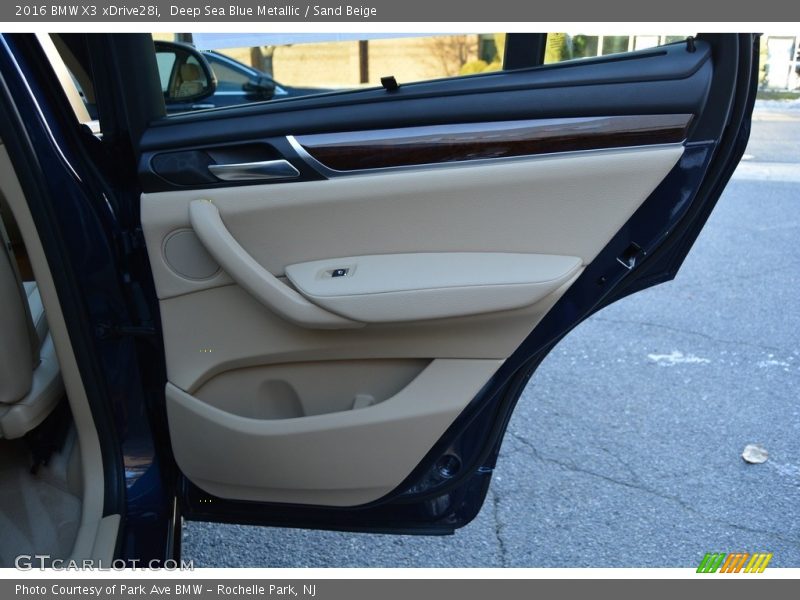 Deep Sea Blue Metallic / Sand Beige 2016 BMW X3 xDrive28i