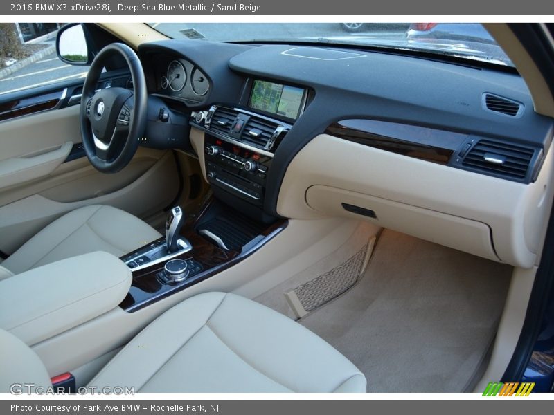 Deep Sea Blue Metallic / Sand Beige 2016 BMW X3 xDrive28i