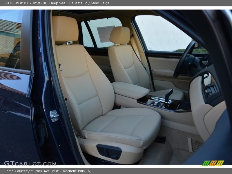 Deep Sea Blue Metallic / Sand Beige 2016 BMW X3 xDrive28i