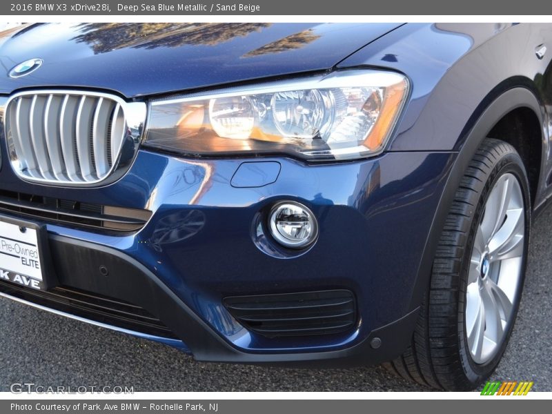 Deep Sea Blue Metallic / Sand Beige 2016 BMW X3 xDrive28i
