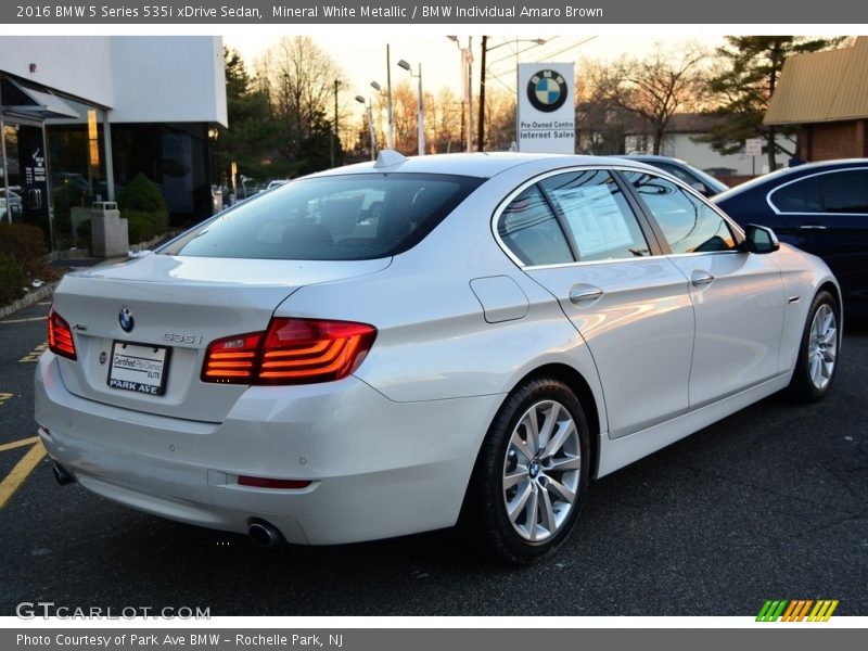 Mineral White Metallic / BMW Individual Amaro Brown 2016 BMW 5 Series 535i xDrive Sedan