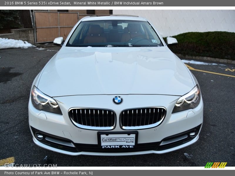 Mineral White Metallic / BMW Individual Amaro Brown 2016 BMW 5 Series 535i xDrive Sedan