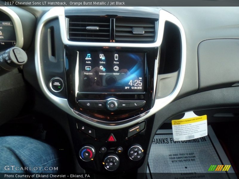 Orange Burst Metallic / Jet Black 2017 Chevrolet Sonic LT Hatchback