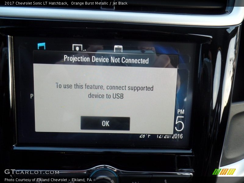 Orange Burst Metallic / Jet Black 2017 Chevrolet Sonic LT Hatchback