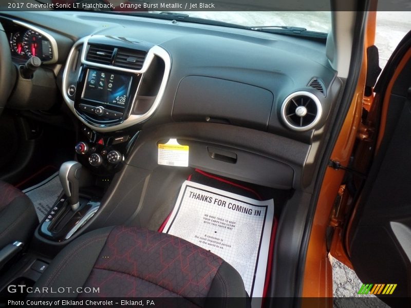 Orange Burst Metallic / Jet Black 2017 Chevrolet Sonic LT Hatchback