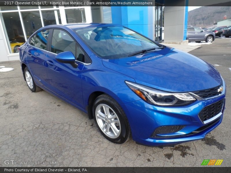 Kinetic Blue Metallic / Dark Atmosphere/Medium Atmosphere 2017 Chevrolet Cruze LT