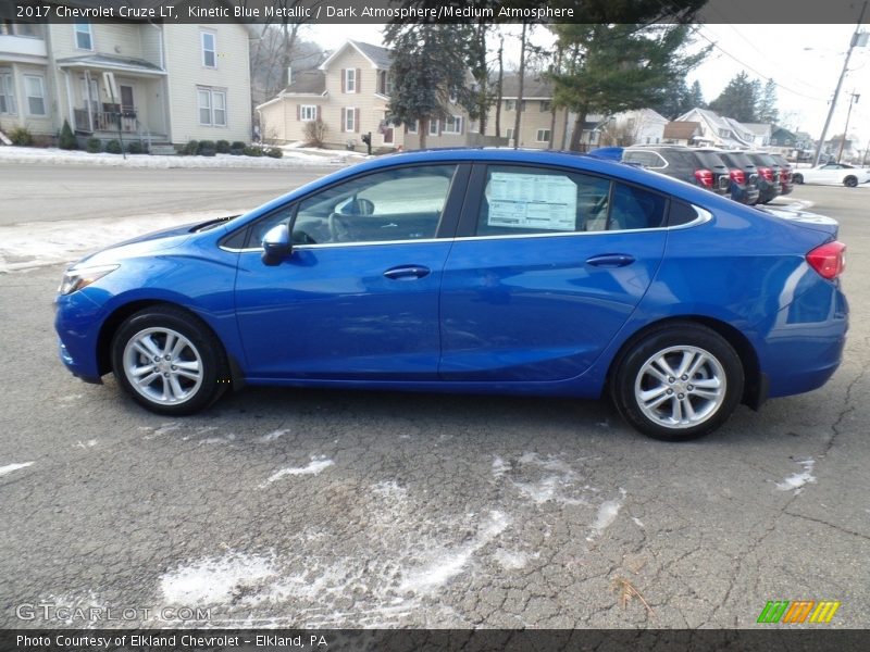 Kinetic Blue Metallic / Dark Atmosphere/Medium Atmosphere 2017 Chevrolet Cruze LT