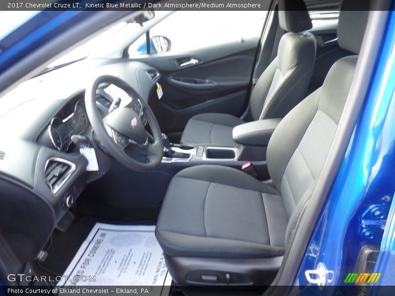 Kinetic Blue Metallic / Dark Atmosphere/Medium Atmosphere 2017 Chevrolet Cruze LT