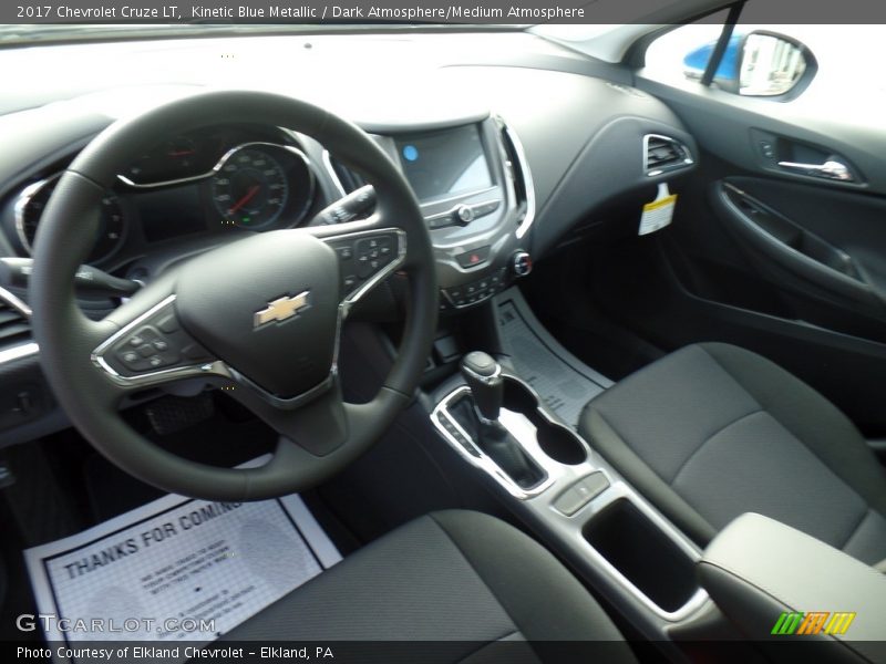 Kinetic Blue Metallic / Dark Atmosphere/Medium Atmosphere 2017 Chevrolet Cruze LT