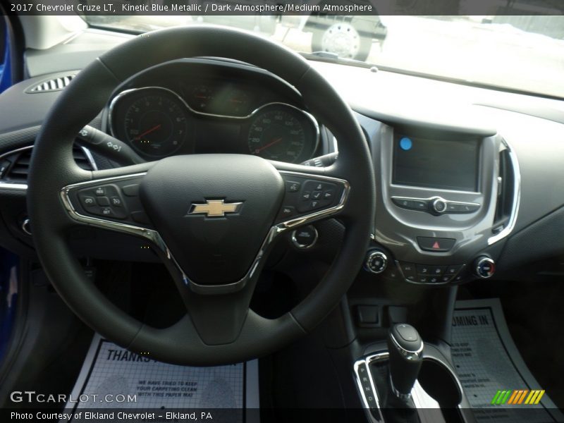 Kinetic Blue Metallic / Dark Atmosphere/Medium Atmosphere 2017 Chevrolet Cruze LT
