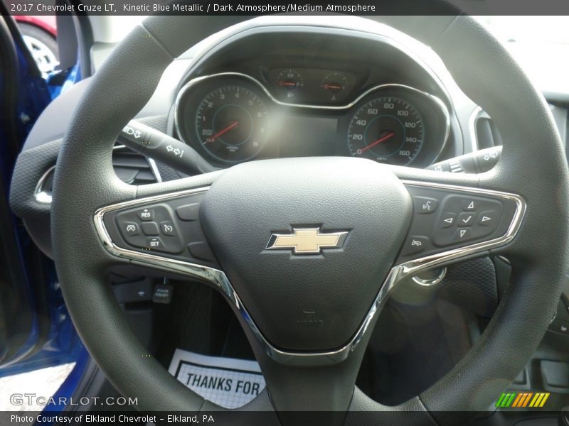 Kinetic Blue Metallic / Dark Atmosphere/Medium Atmosphere 2017 Chevrolet Cruze LT