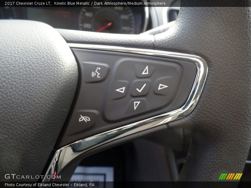 Kinetic Blue Metallic / Dark Atmosphere/Medium Atmosphere 2017 Chevrolet Cruze LT