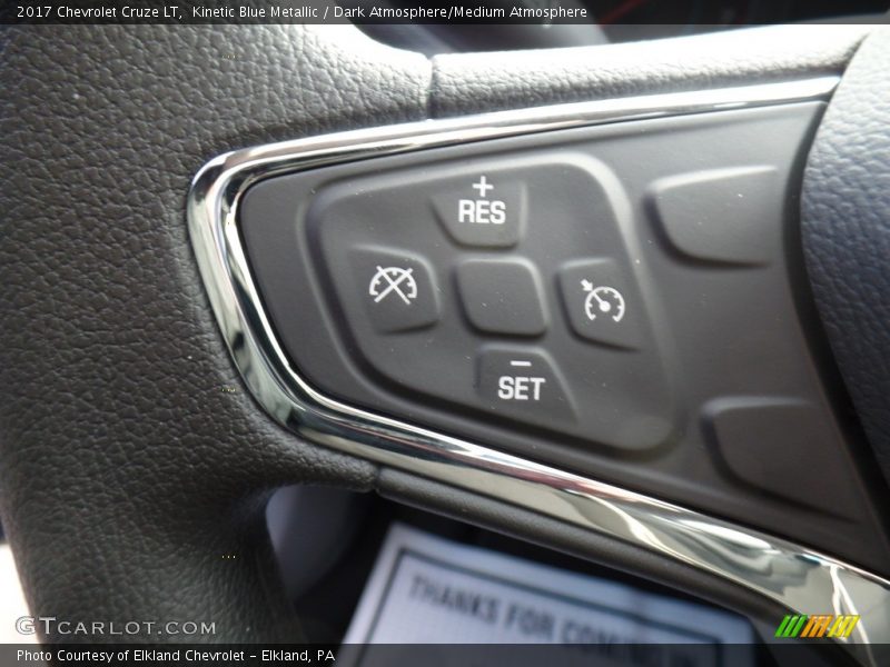 Kinetic Blue Metallic / Dark Atmosphere/Medium Atmosphere 2017 Chevrolet Cruze LT