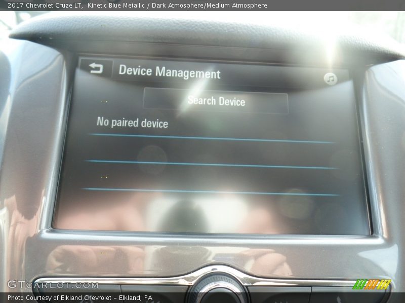 Kinetic Blue Metallic / Dark Atmosphere/Medium Atmosphere 2017 Chevrolet Cruze LT