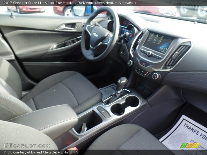 Kinetic Blue Metallic / Dark Atmosphere/Medium Atmosphere 2017 Chevrolet Cruze LT