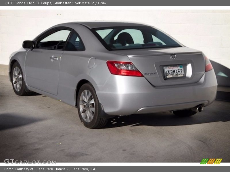 Alabaster Silver Metallic / Gray 2010 Honda Civic EX Coupe