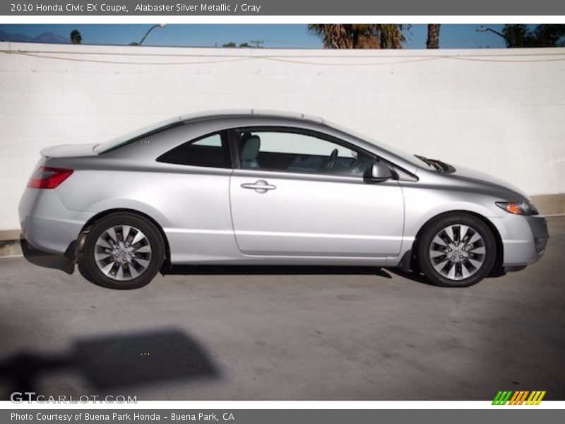 Alabaster Silver Metallic / Gray 2010 Honda Civic EX Coupe