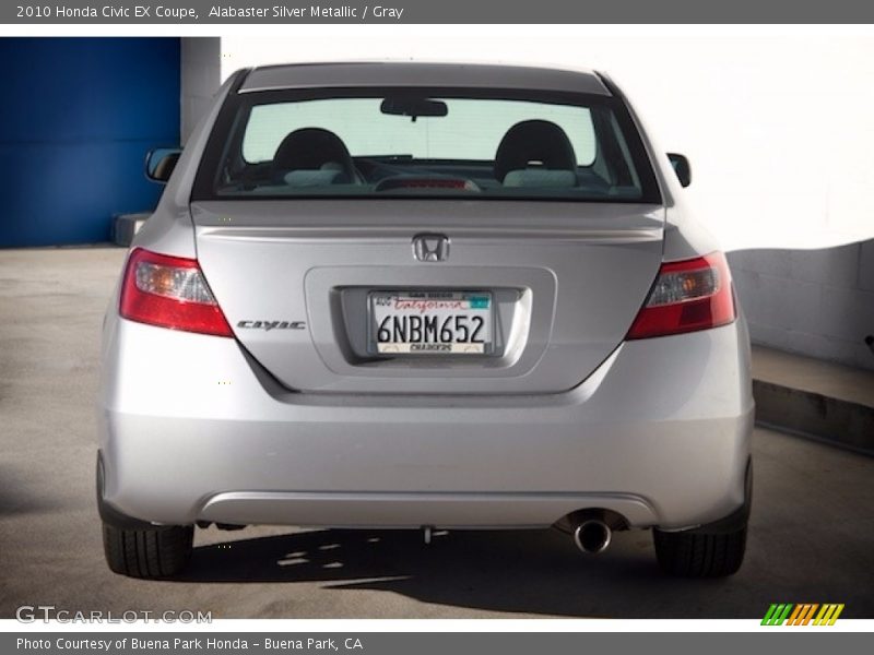 Alabaster Silver Metallic / Gray 2010 Honda Civic EX Coupe