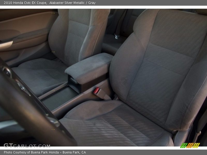 Alabaster Silver Metallic / Gray 2010 Honda Civic EX Coupe