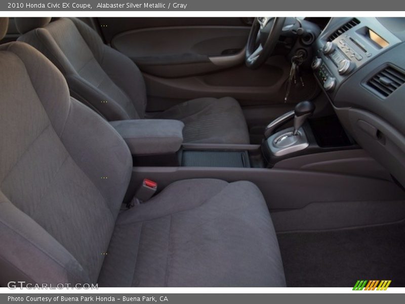 Alabaster Silver Metallic / Gray 2010 Honda Civic EX Coupe