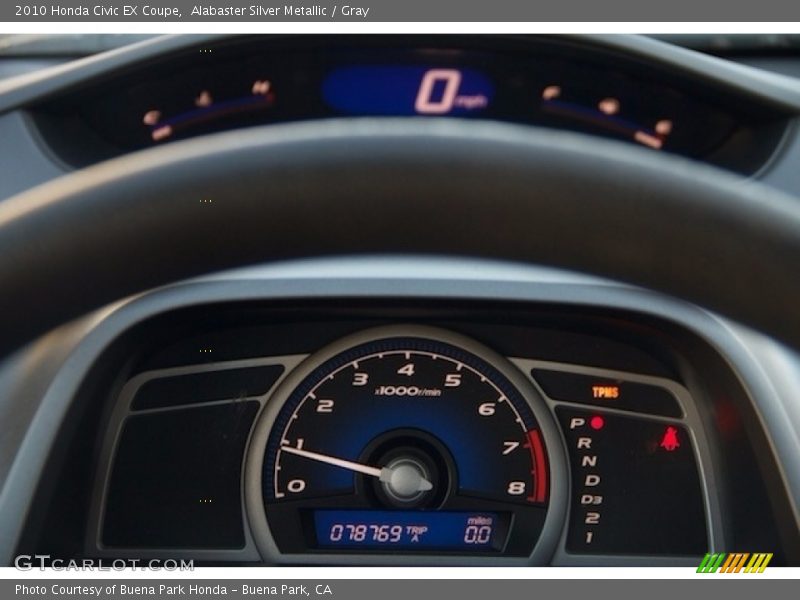 Alabaster Silver Metallic / Gray 2010 Honda Civic EX Coupe