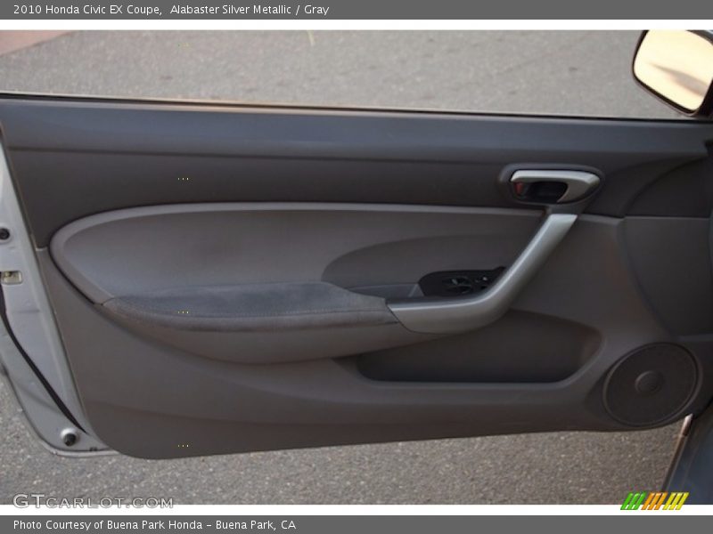 Alabaster Silver Metallic / Gray 2010 Honda Civic EX Coupe