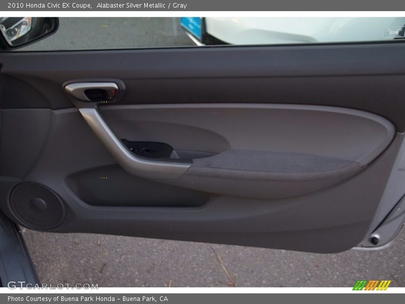 Alabaster Silver Metallic / Gray 2010 Honda Civic EX Coupe