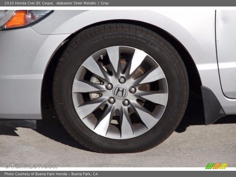 Alabaster Silver Metallic / Gray 2010 Honda Civic EX Coupe