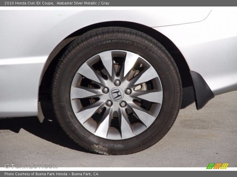 Alabaster Silver Metallic / Gray 2010 Honda Civic EX Coupe