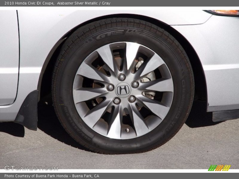 Alabaster Silver Metallic / Gray 2010 Honda Civic EX Coupe