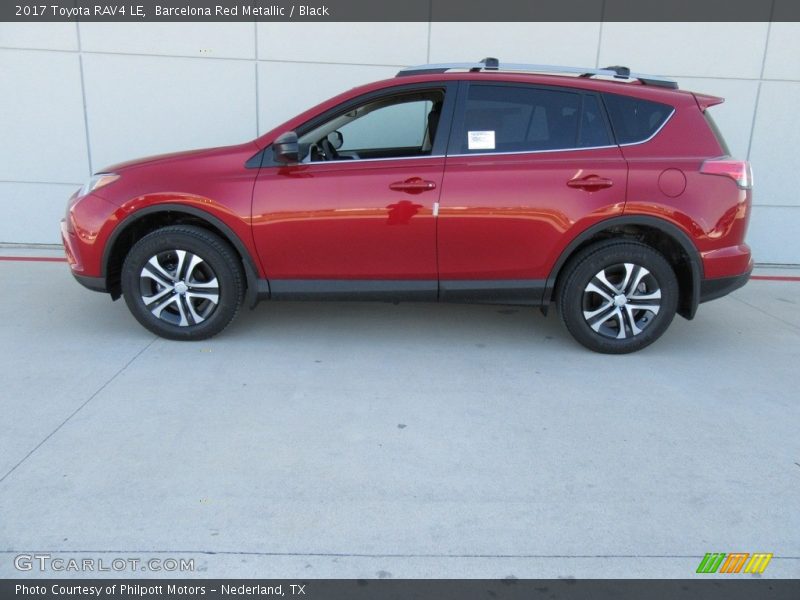 Barcelona Red Metallic / Black 2017 Toyota RAV4 LE