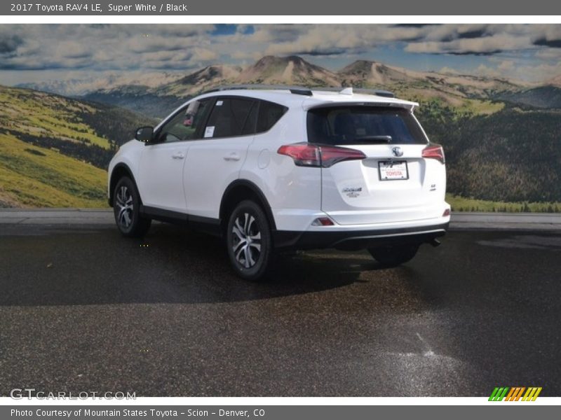 Super White / Black 2017 Toyota RAV4 LE