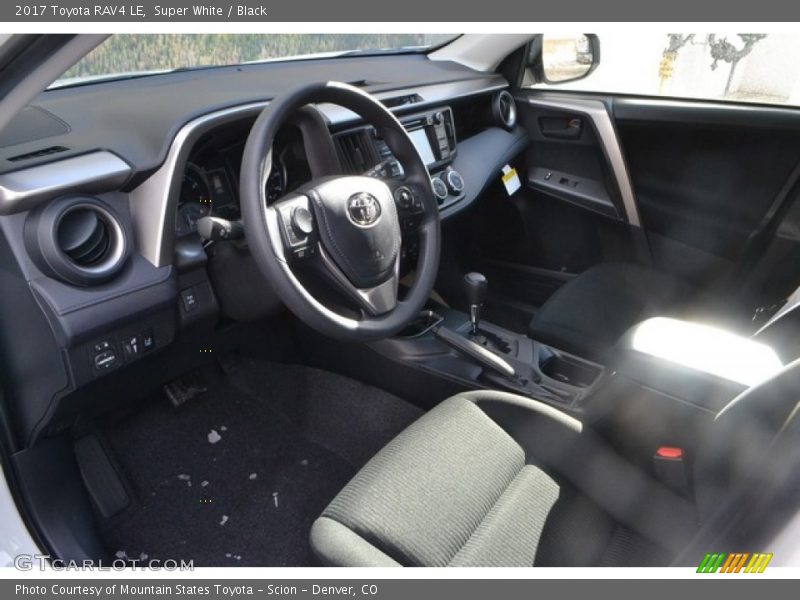 Super White / Black 2017 Toyota RAV4 LE