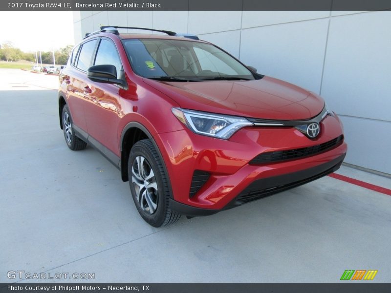 Barcelona Red Metallic / Black 2017 Toyota RAV4 LE