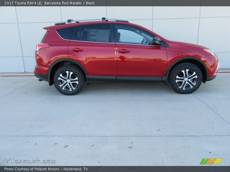 Barcelona Red Metallic / Black 2017 Toyota RAV4 LE
