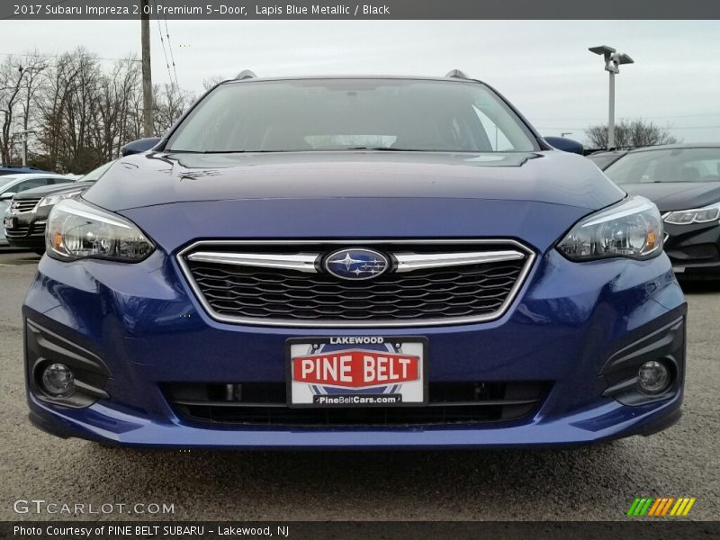 Lapis Blue Metallic / Black 2017 Subaru Impreza 2.0i Premium 5-Door