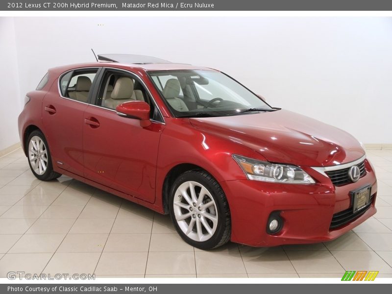 Matador Red Mica / Ecru Nuluxe 2012 Lexus CT 200h Hybrid Premium