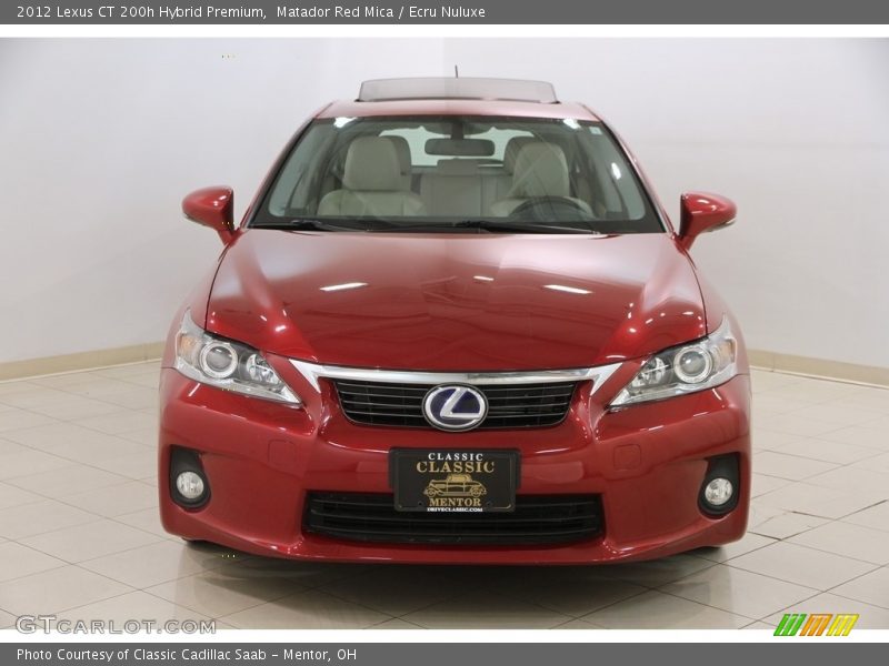 Matador Red Mica / Ecru Nuluxe 2012 Lexus CT 200h Hybrid Premium