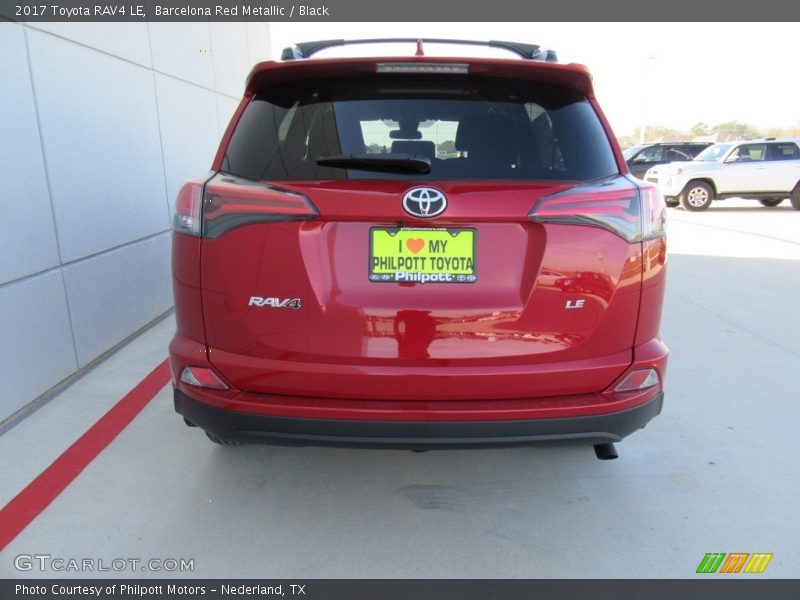 Barcelona Red Metallic / Black 2017 Toyota RAV4 LE