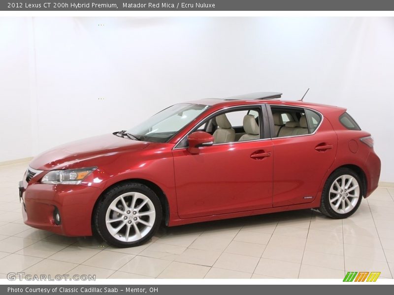 Matador Red Mica / Ecru Nuluxe 2012 Lexus CT 200h Hybrid Premium