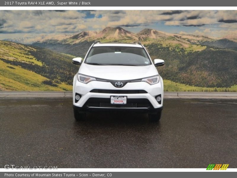 Super White / Black 2017 Toyota RAV4 XLE AWD