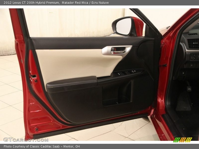 Matador Red Mica / Ecru Nuluxe 2012 Lexus CT 200h Hybrid Premium