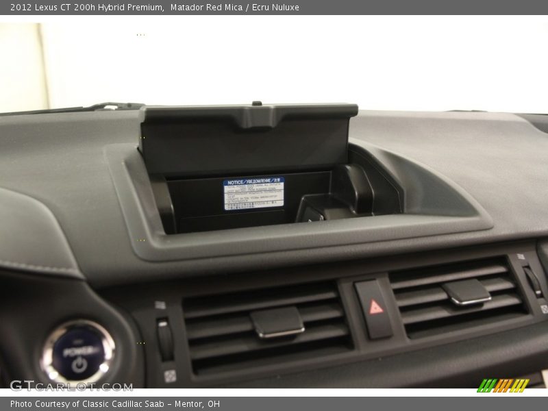Matador Red Mica / Ecru Nuluxe 2012 Lexus CT 200h Hybrid Premium