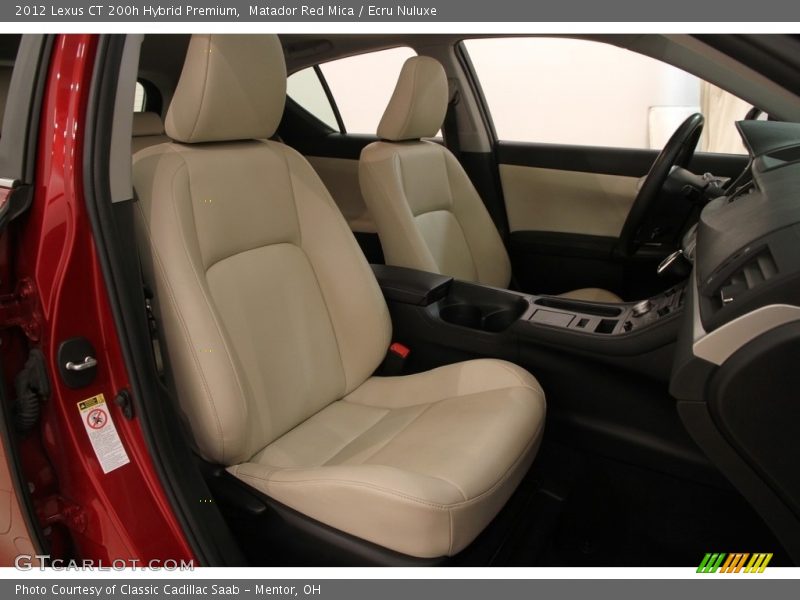 Matador Red Mica / Ecru Nuluxe 2012 Lexus CT 200h Hybrid Premium