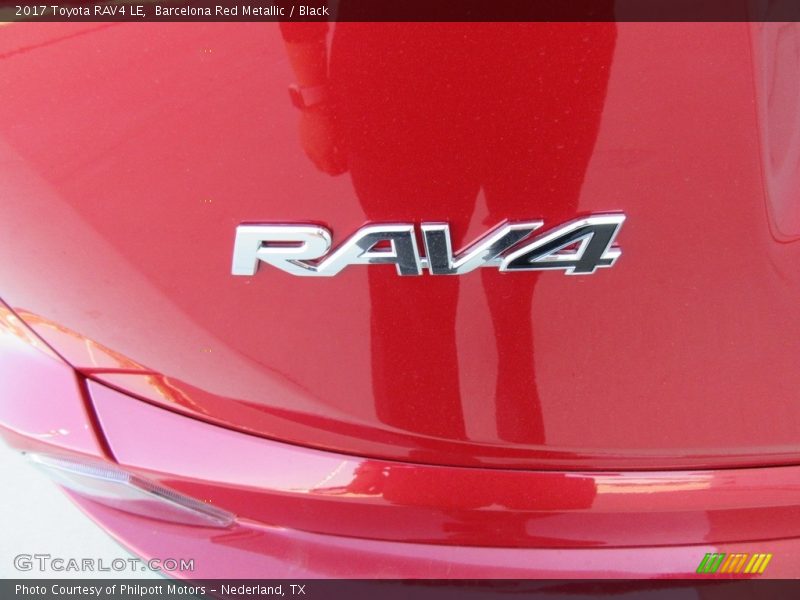 Barcelona Red Metallic / Black 2017 Toyota RAV4 LE