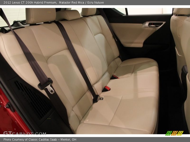 Matador Red Mica / Ecru Nuluxe 2012 Lexus CT 200h Hybrid Premium