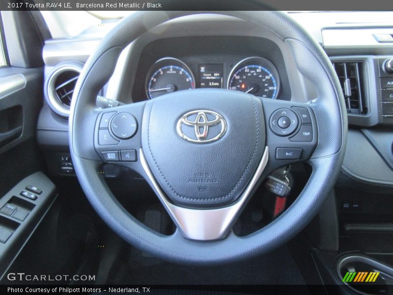 Barcelona Red Metallic / Black 2017 Toyota RAV4 LE