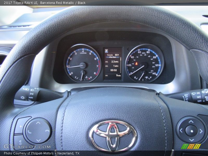Barcelona Red Metallic / Black 2017 Toyota RAV4 LE
